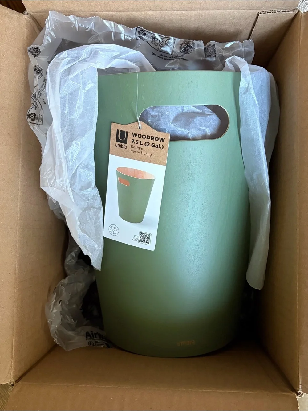 NEW Umbra Woodrow Small Trash Bin